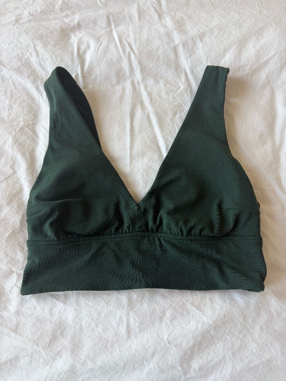 Lululemon, size S, dark green, deep V sports bra